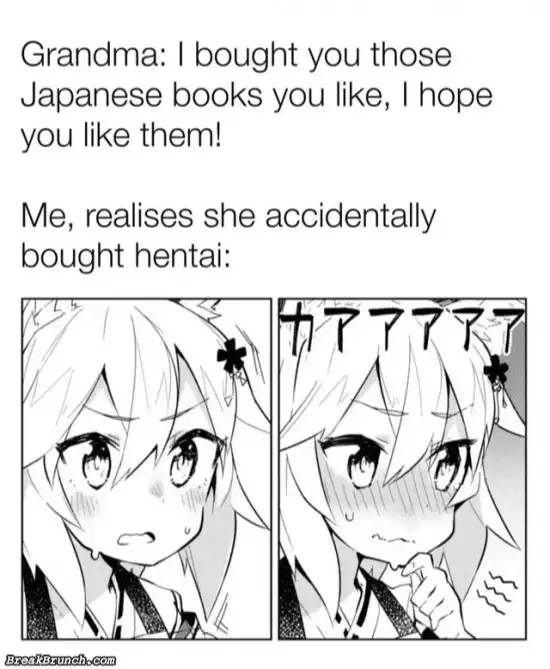 Grandma got me hentai books