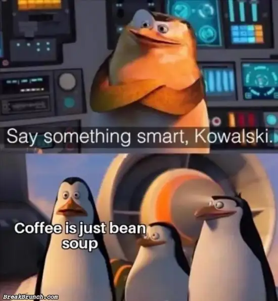 Coffee is just bean soup
