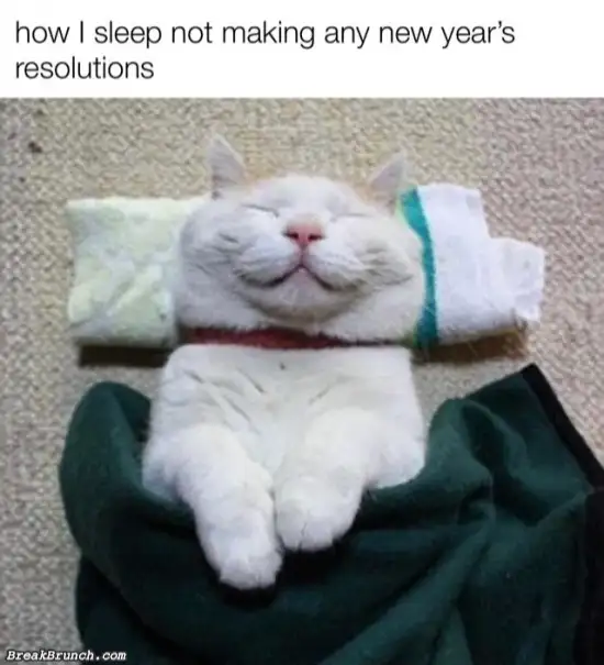 Not making any new year resolutions