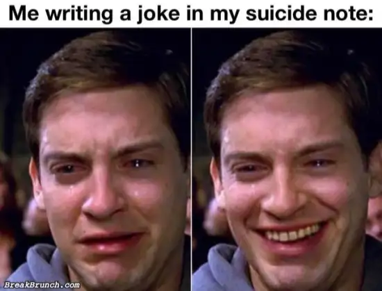 Joke in suicide note
