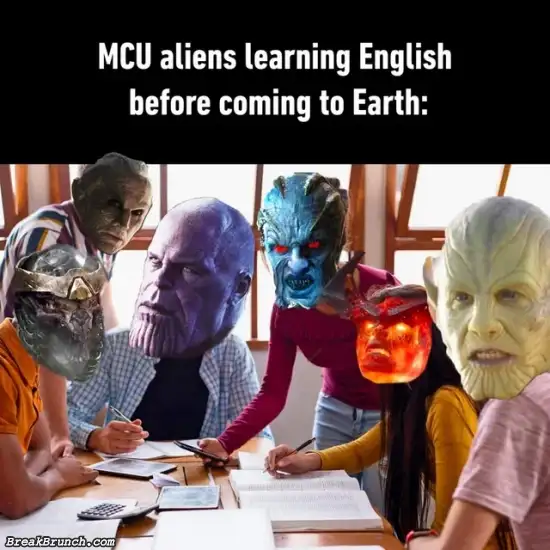 MCU aliens learning English