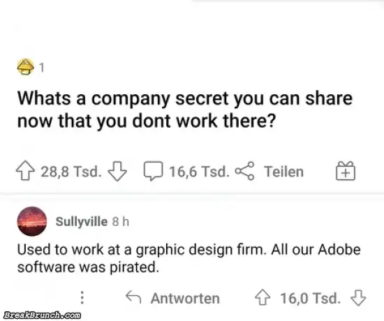 Company secret that you can share