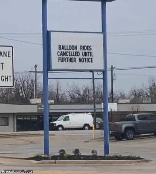 No more balloon ride