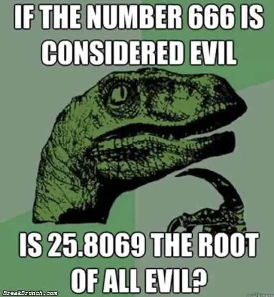 Number 666 is considered evil