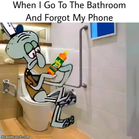 GO to bathroom without phone