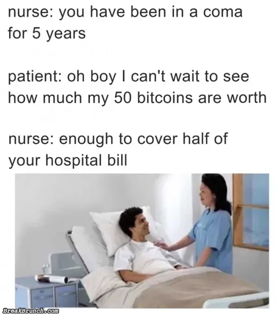 Not even bitcoins can save you from hospital bill