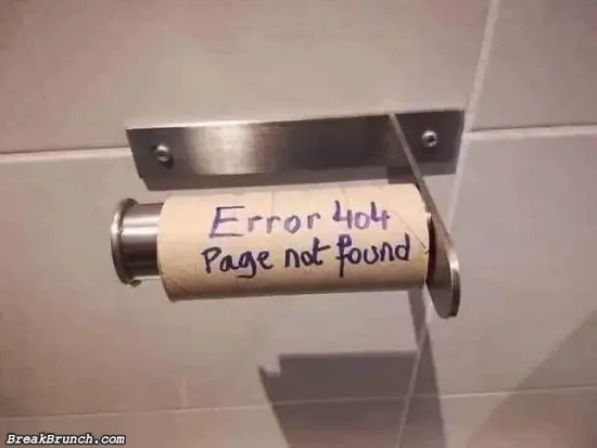 Error 404, toilet paper not found