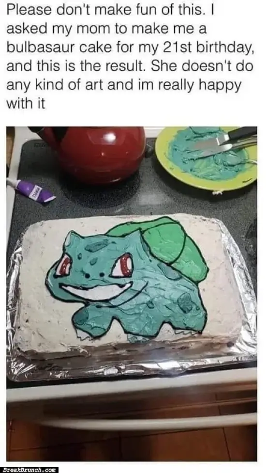 This is the best Bulbasaur cake