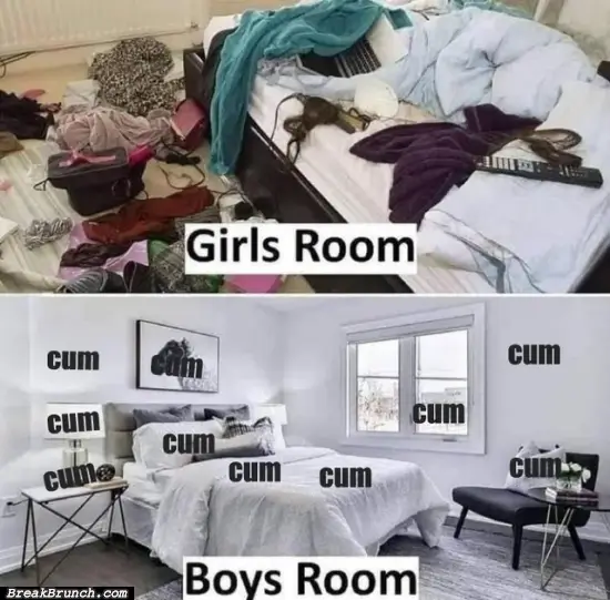 Girls room vs boys room