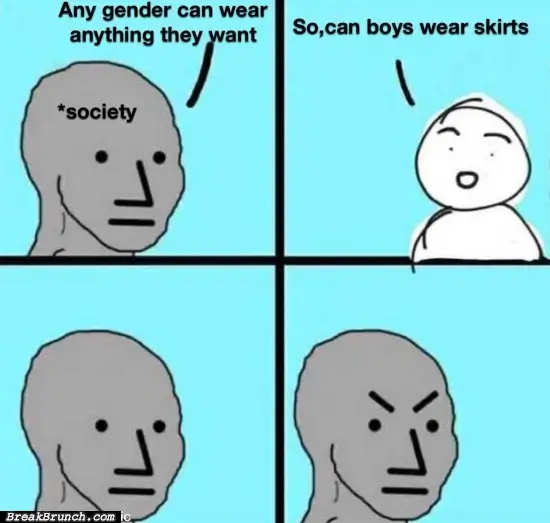 Any gender can wear anything they want