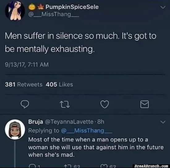Men sufer in silence so much