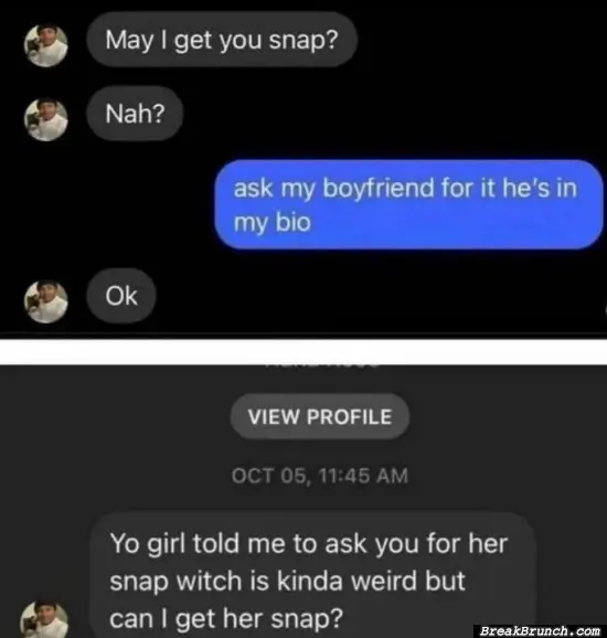 He got balls to ask for snap
