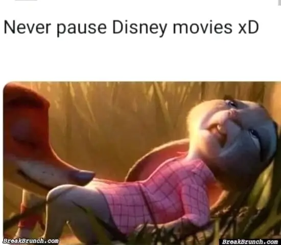Never pause Disney movies