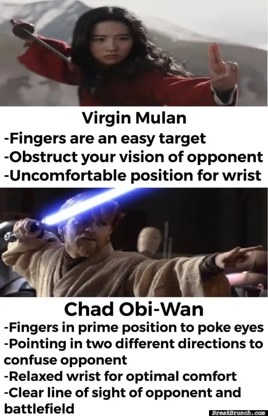 Virgin Mulan vs Chad Obi-Wan
