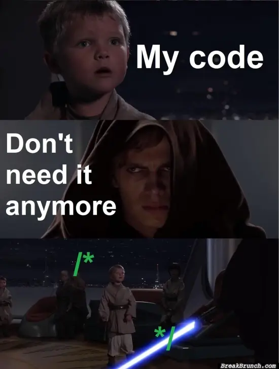 I never delete my code