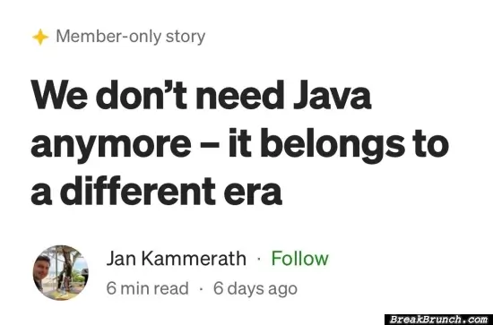 Java is not needed anymore