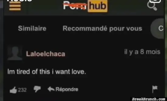 I want love on PornHub