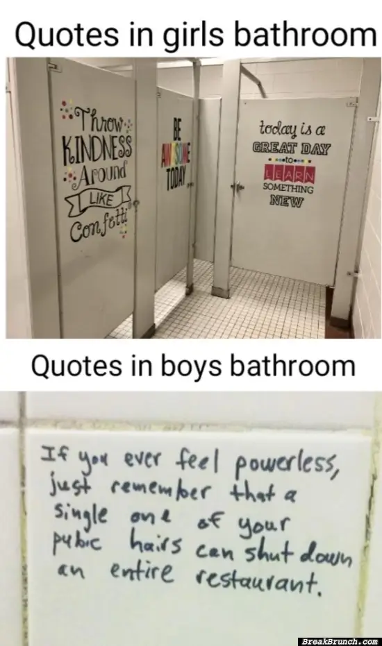 Quotes from girl and boy bathrooms