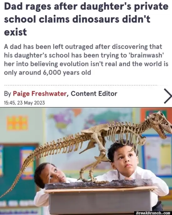 Private school claims dinosaurs didn’t exist