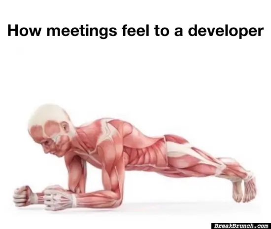 How meeting feel to a developer
