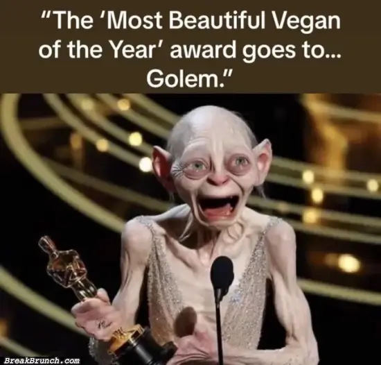 The most beautiful vegan award