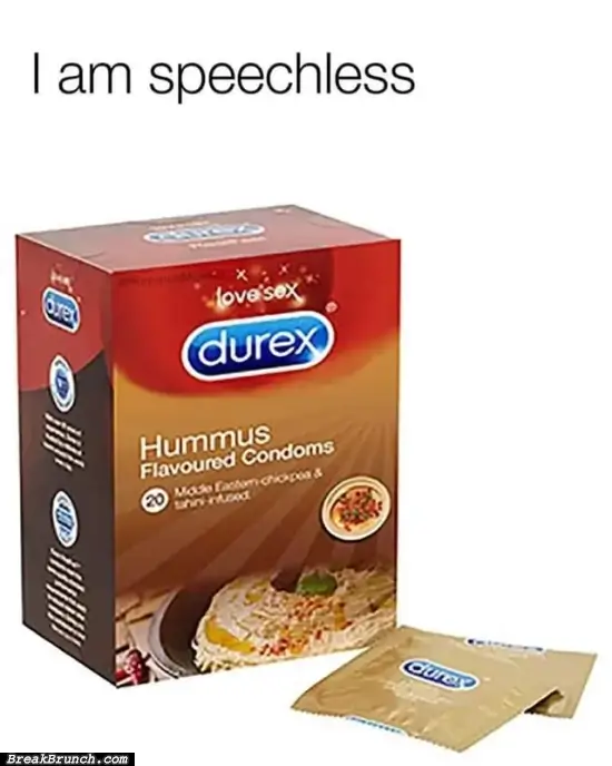 Hummus flavored condoms