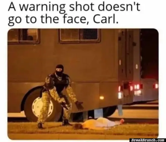 How to do a warning shot