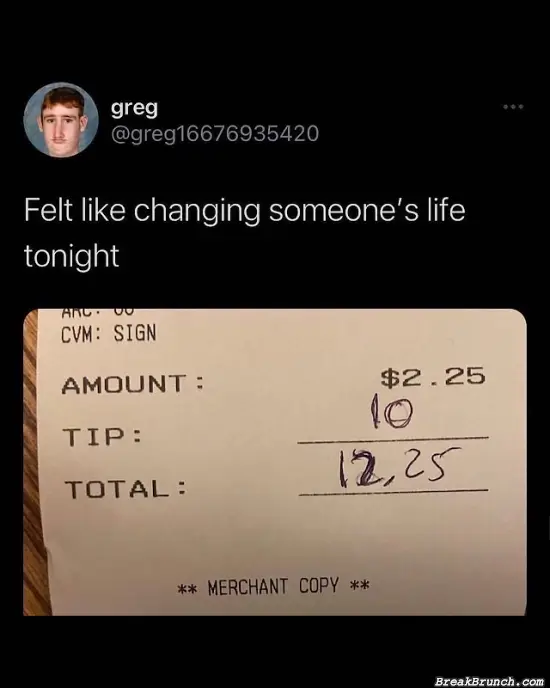 Changing someone’s life