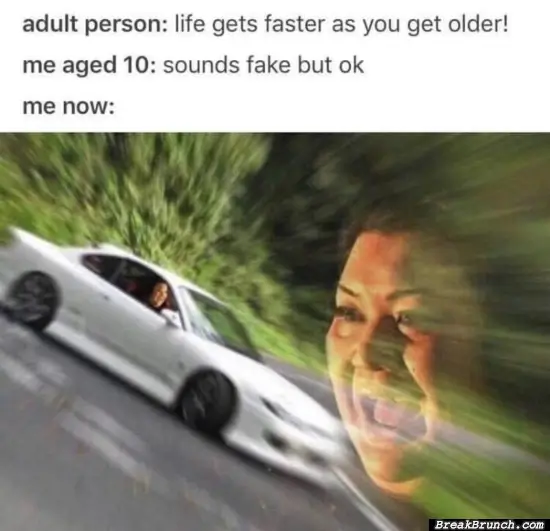 Life gets faster as you get older