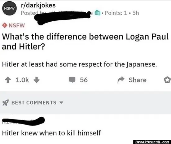 Difference between Hitler and Logan Paul