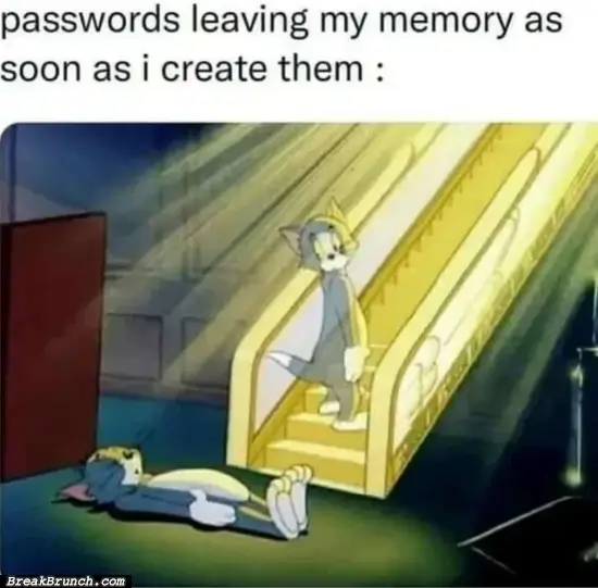 I can never remember the password