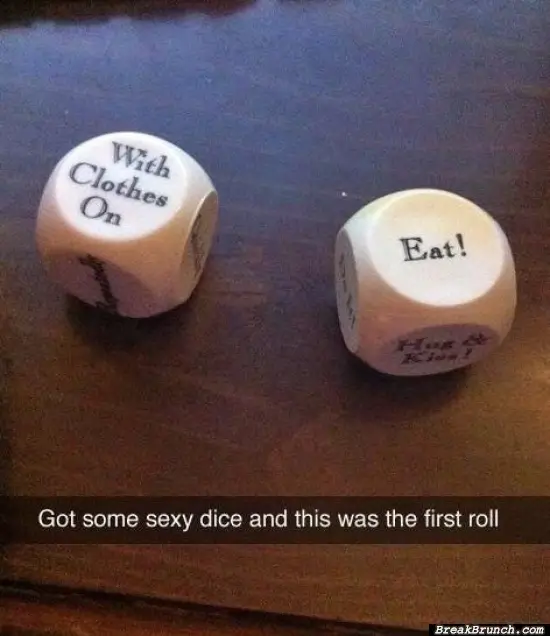 Playing with sexy dices