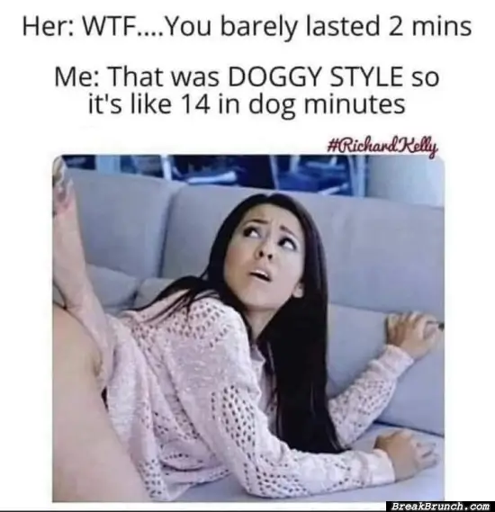 Doggy style is in dog time