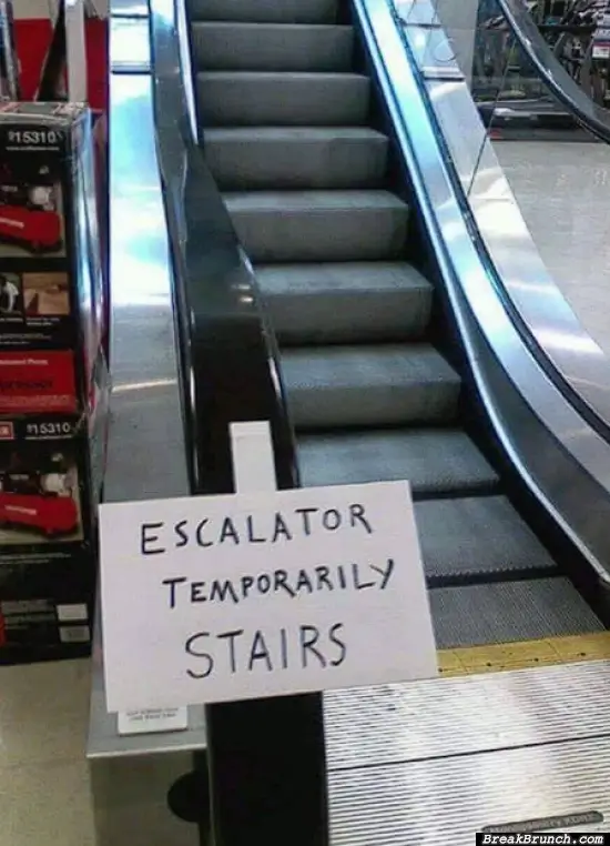 Escalator is now a stairs