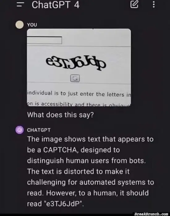 ChatGPT solving captcha