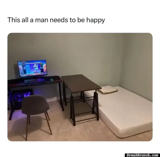 This is all men need to be happy