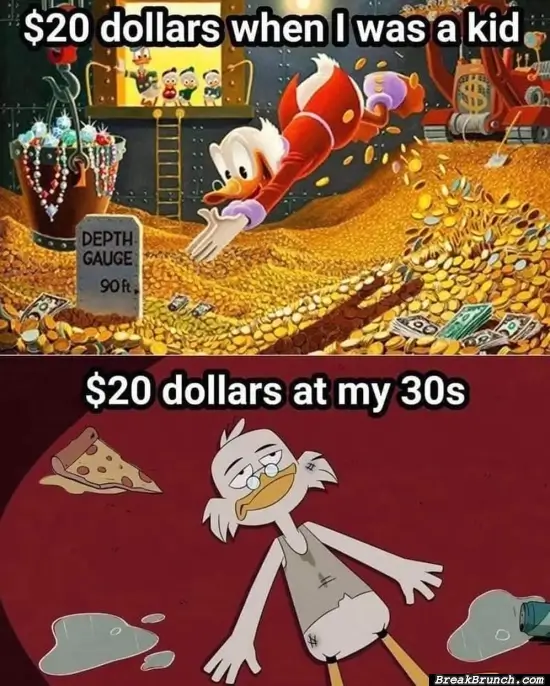 I guess I was poor then