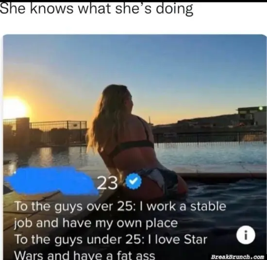 She knows the game of Tinder