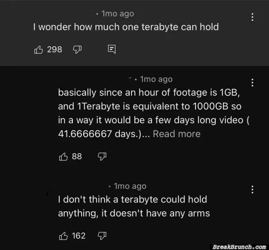 I wonder how much one terabyte can hold