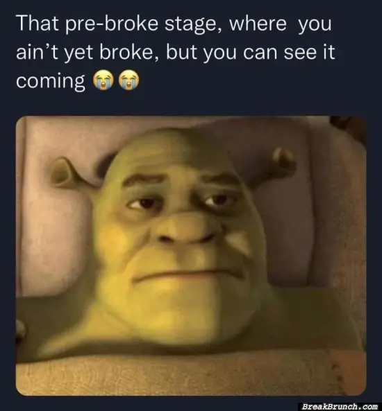 That pre-broke stage