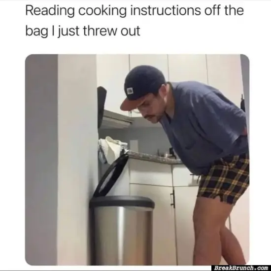 Reading cooking instruction