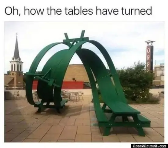 Look at how the table turned