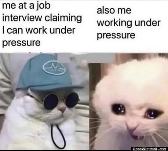 I can work under pressure