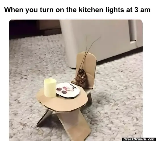 Kitchen at night