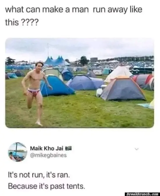 Why was he running