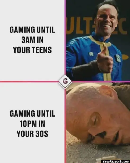 Losing energy as gamer