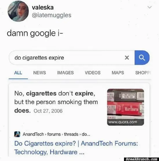 Does cigarettes expire