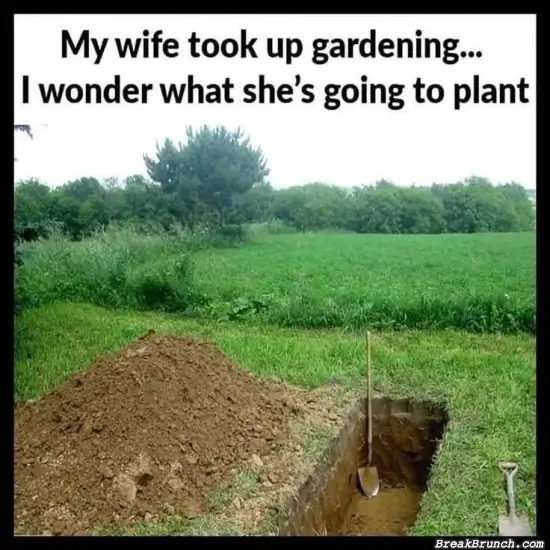 My wife is planting something