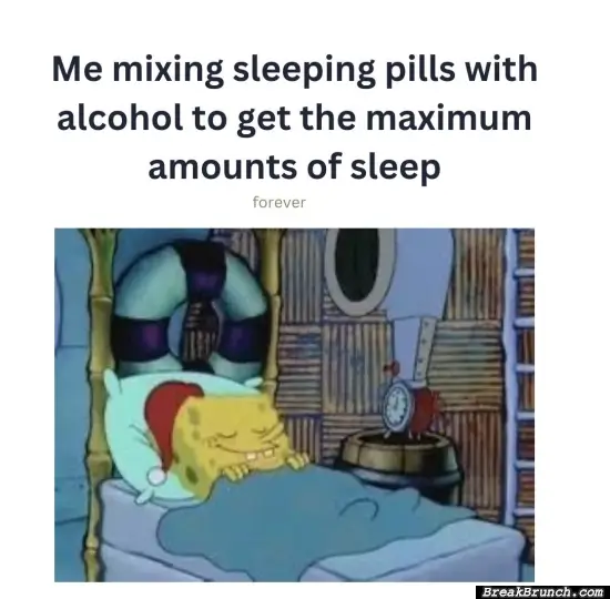 Mixing sleeping pill with alcohol