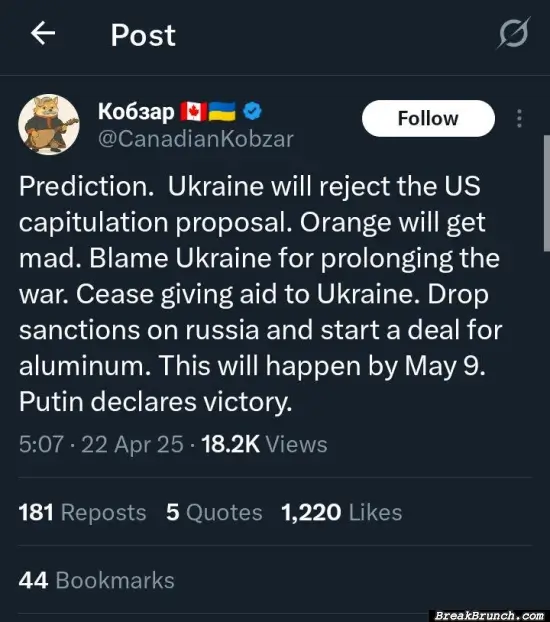 Prediction about Ukraine Russia War